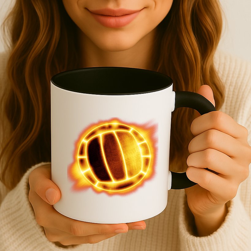 Volleyball Fire Glow Mug