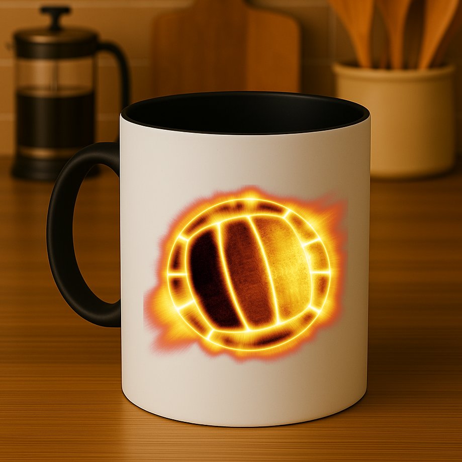 Volleyball Fire Glow Mug