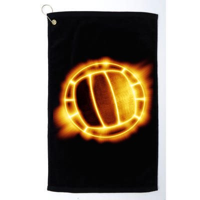 Volleyball Fire Glow Platinum Collection Golf Towel