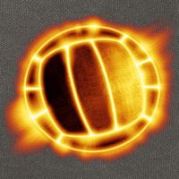Volleyball Fire Glow Cotton Canvas Backpack