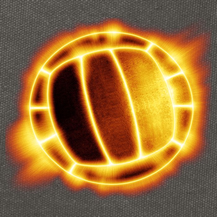 Volleyball Fire Glow Cotton Canvas Backpack