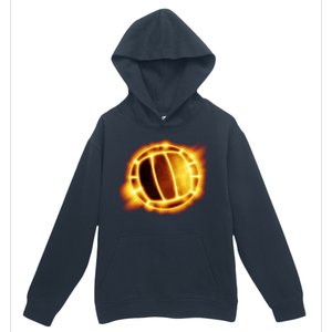 Volleyball Fire Glow Urban Pullover Hoodie