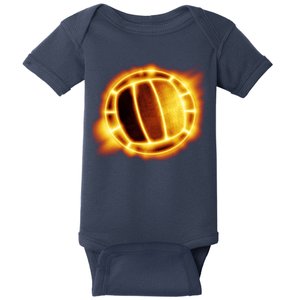 Volleyball Fire Glow Baby Bodysuit