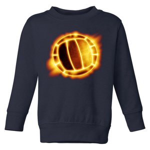 Volleyball Fire Glow Toddler Sweatshirt