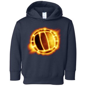 Volleyball Fire Glow Toddler Hoodie