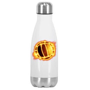 Volleyball Fire Glow Stainless Steel Insulated Water Bottle