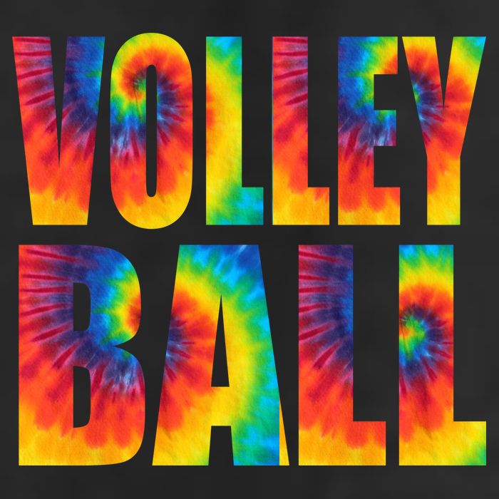 Volleyball Retro Tie Dye 7 Panel Mesh Trucker Snapback Hat