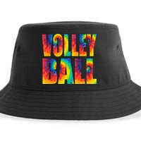 Volleyball Retro Tie Dye Sustainable Bucket Hat