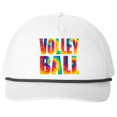 Volleyball Retro Tie Dye Snapback Five-Panel Rope Hat