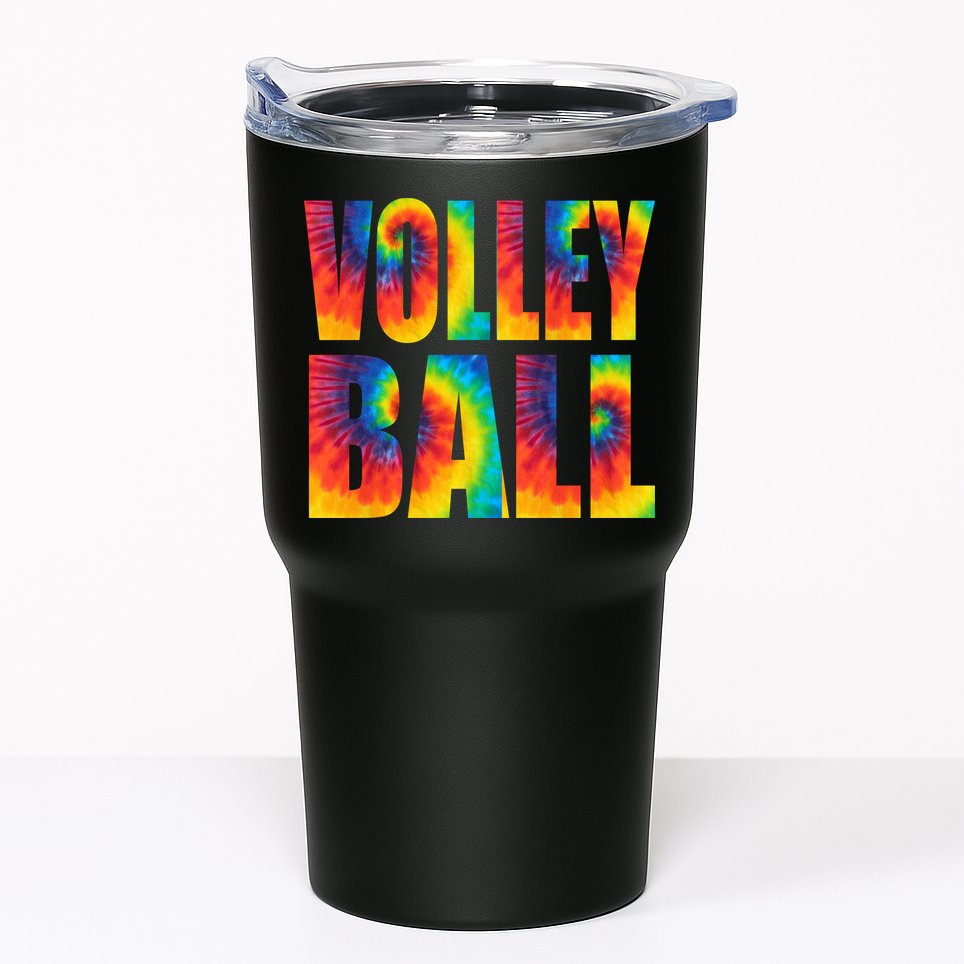 Volleyball Retro Tie Dye Tumbler