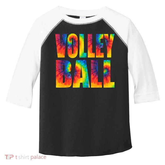 Volleyball Retro Tie Dye Toddler Fine Jersey T-Shirt