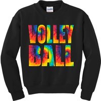 Volleyball Retro Tie Dye Kids Sweatshirt