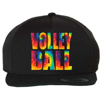 Volleyball Retro Tie Dye Wool Snapback Cap