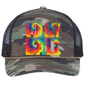 Volleyball Retro Tie Dye Retro Rope Trucker Hat Cap