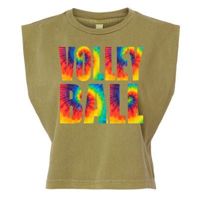 Volleyball Retro Tie Dye Garment-Dyed Women's Muscle Tee