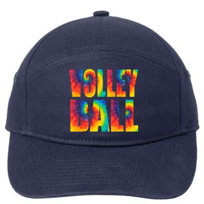 Volleyball Retro Tie Dye 7-Panel Snapback Hat