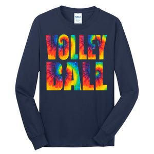 Volleyball Retro Tie Dye Tall Long Sleeve T-Shirt