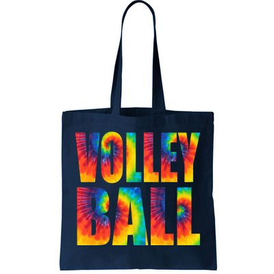 Volleyball Retro Tie Dye Tote Bag