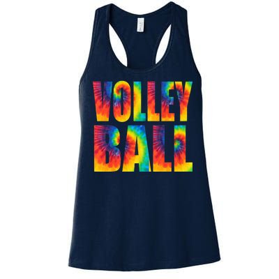 Volleyball Retro Tie Dye Women's Racerback Tank