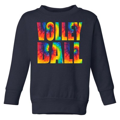 Volleyball Retro Tie Dye Toddler Sweatshirt