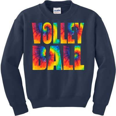 Volleyball Retro Tie Dye Kids Sweatshirt