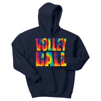 Volleyball Retro Tie Dye Kids Hoodie