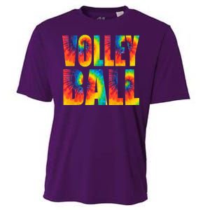 Volleyball Retro Tie Dye Cooling Performance Crew T-Shirt