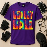 Volleyball Retro Tie Dye Cooling Performance Crew T-Shirt