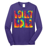 Volleyball Retro Tie Dye Long Sleeve Shirt