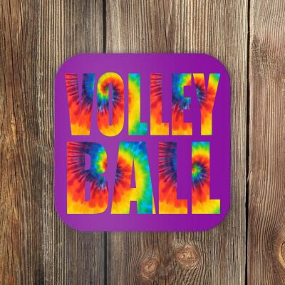 Volleyball Retro Tie Dye Coaster