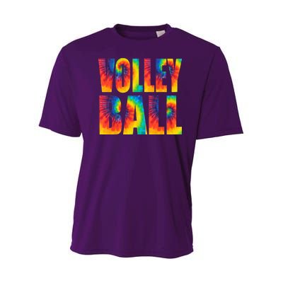 Volleyball Retro Tie Dye Youth Performance Sprint T-Shirt