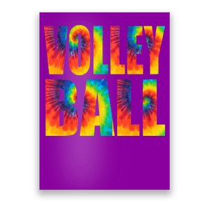 Volleyball Retro Tie Dye Poster