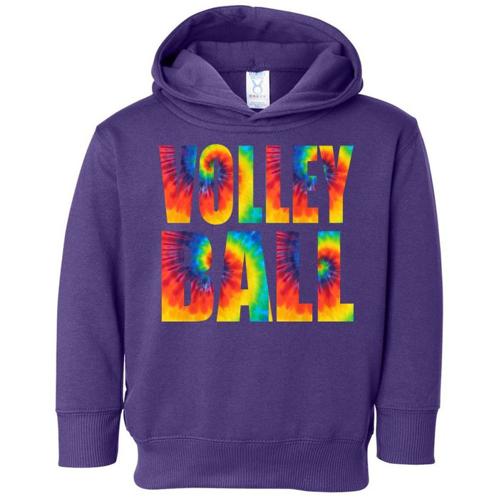 Volleyball Retro Tie Dye Toddler Hoodie