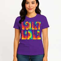 Volleyball Retro Tie Dye Womens T-Shirt
