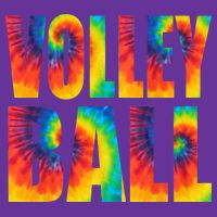 Volleyball Retro Tie Dye Womens T-Shirt