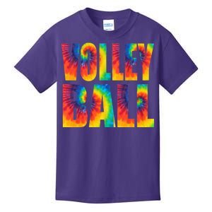 Volleyball Retro Tie Dye Kids T-Shirt