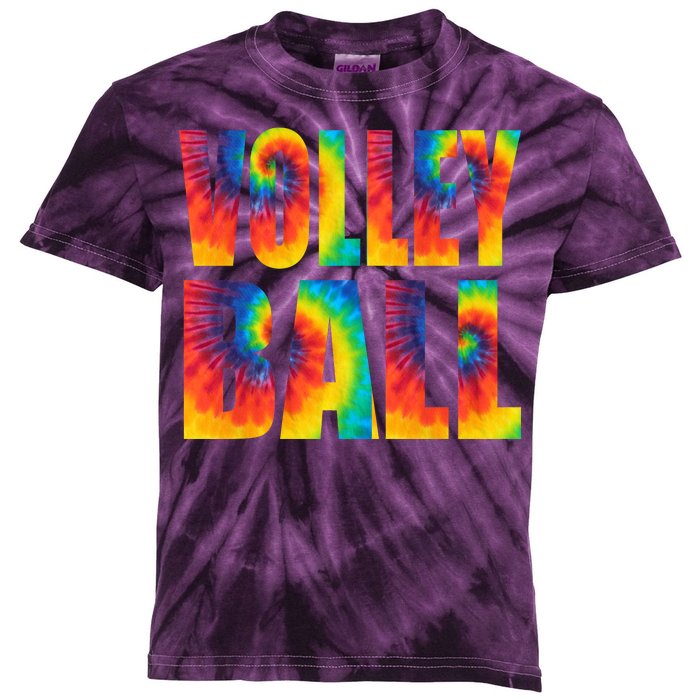 Volleyball Retro Tie Dye Kids Tie-Dye T-Shirt