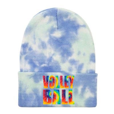 Volleyball Retro Tie Dye Tie Dye 12in Knit Beanie