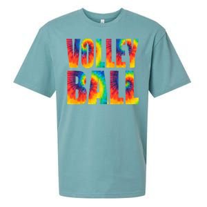 Volleyball Retro Tie Dye Sueded Cloud Jersey T-Shirt