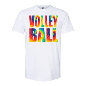 Volleyball Retro Tie Dye Softstyle CVC T-Shirt