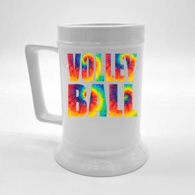 Volleyball Retro Tie Dye Beer Stein