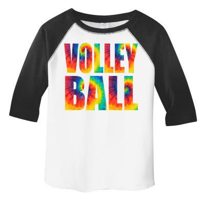 Volleyball Retro Tie Dye Toddler Fine Jersey T-Shirt