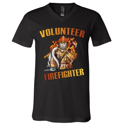 Volunteer Firefighter V-Neck T-Shirt