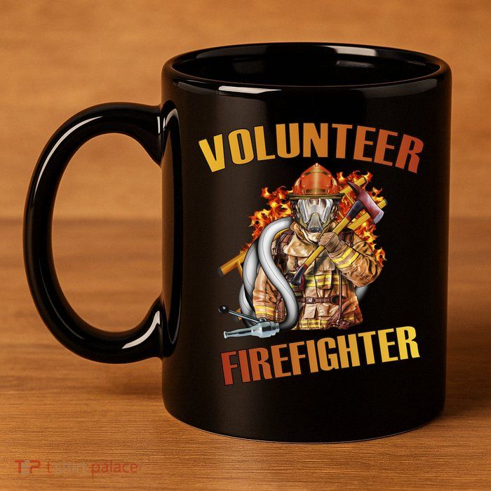Volunteer Firefighter 11oz C Handle Ceramic Mug