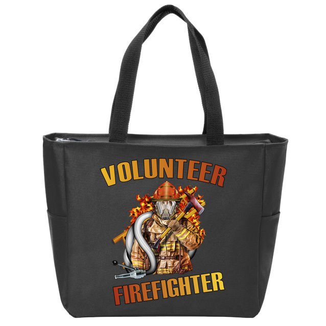 Volunteer Firefighter Zip Tote Bag