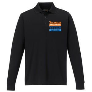 Volunteer On Saturday Titan On Sunday Performance Long Sleeve Polo