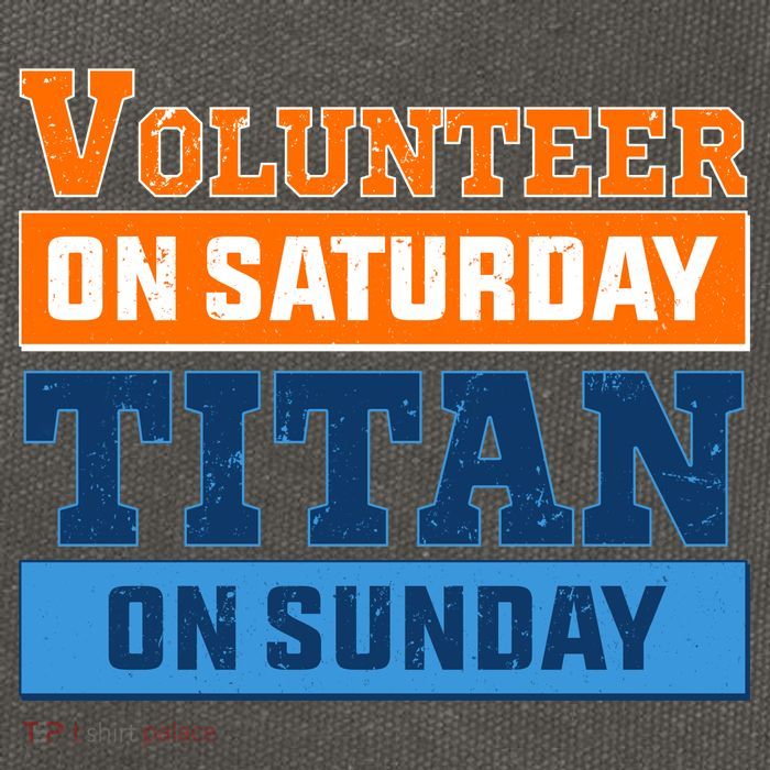 Volunteer On Saturday Titan On Sunday Cotton Canvas Backpack