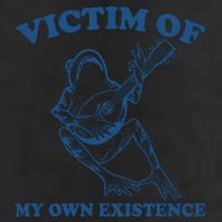 Victim Of My Own Existence Funny Meme Gag 7 Panel Mesh Trucker Snapback Hat