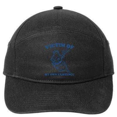 Victim Of My Own Existence Funny Meme Gag 7-Panel Snapback Hat