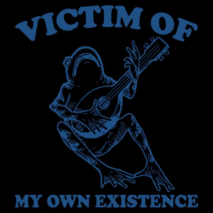 Victim Of My Own Existence Funny Meme Gag Drawstring Bag